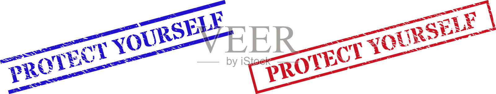 保护自己的纹理擦伤邮票插画图片素材