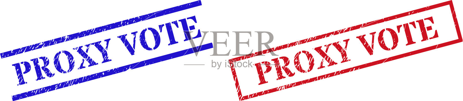 代理投票用grunge刮印章用插画图片素材