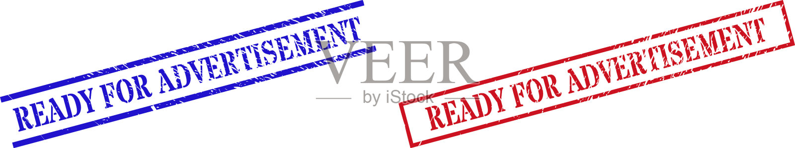 准备好做广告纹理刮花邮票插画图片素材