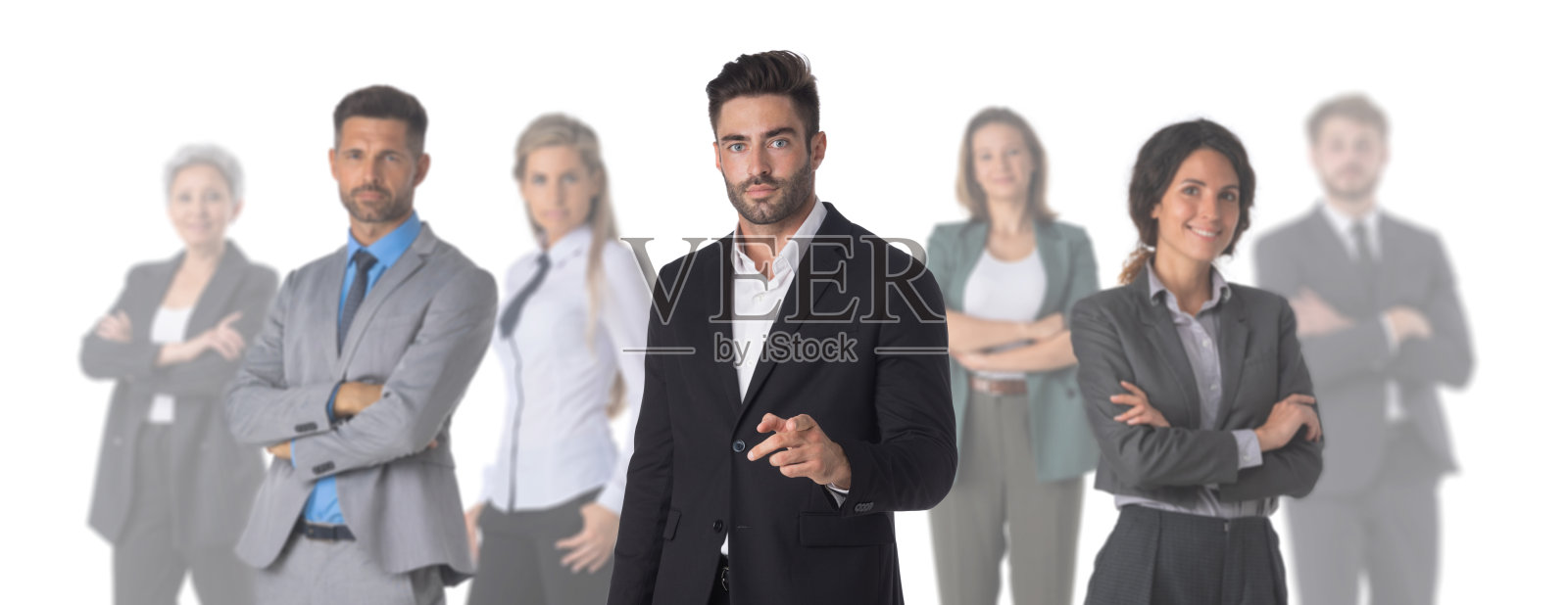 商务人士群体照片摄影图片