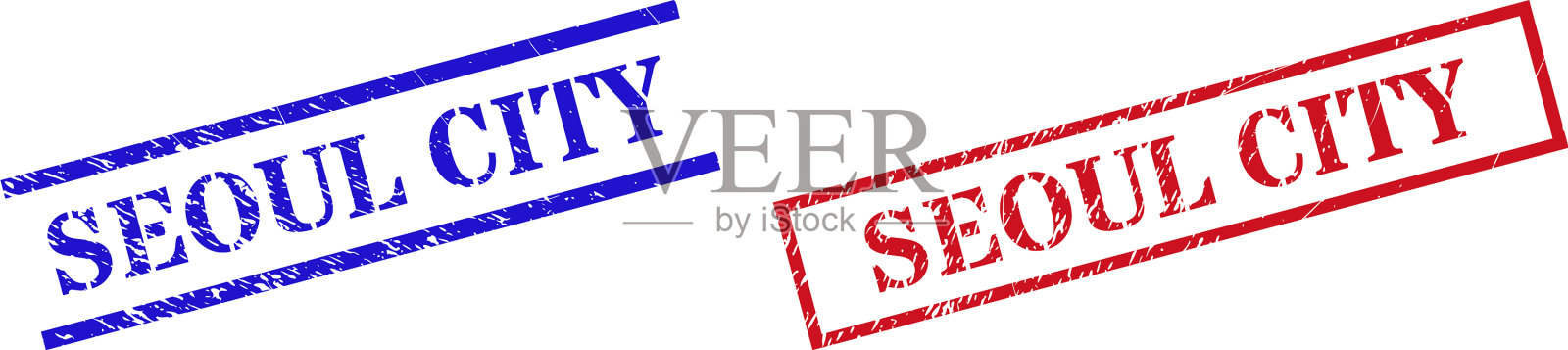 汉城用纹理胶印水印插画图片素材