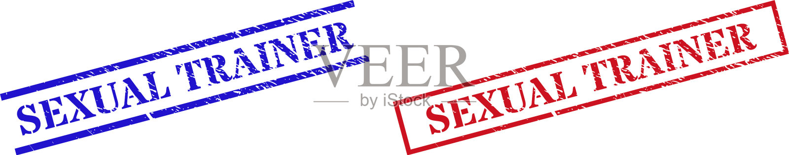 性训练师纹理橡胶印章水印插画图片素材