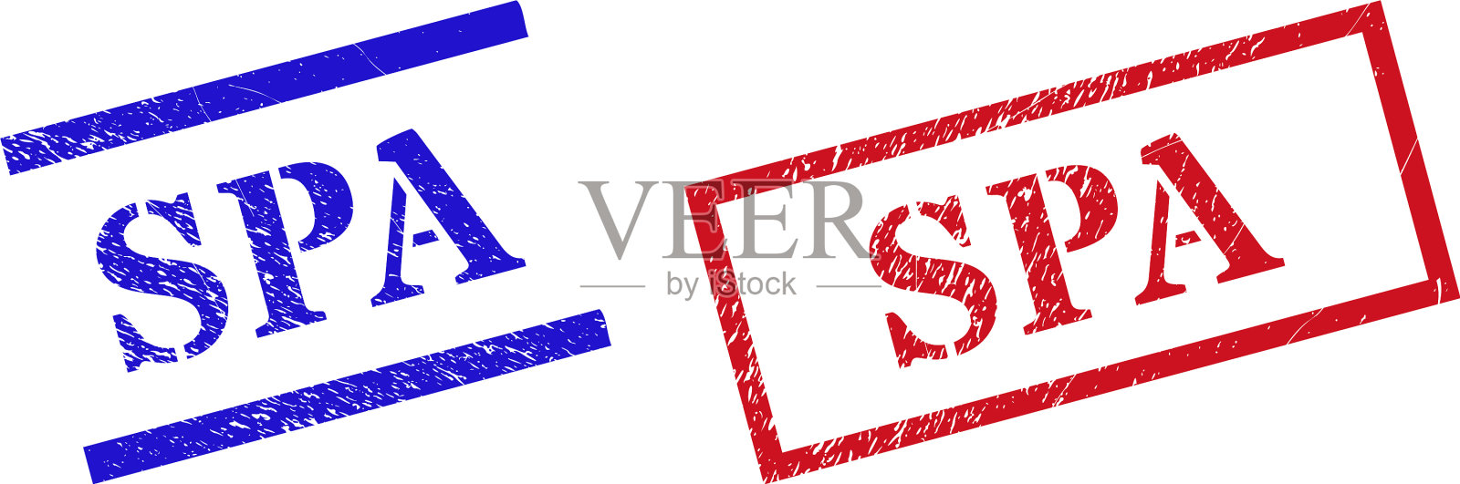 带有纹理的Spa印花水印插画图片素材