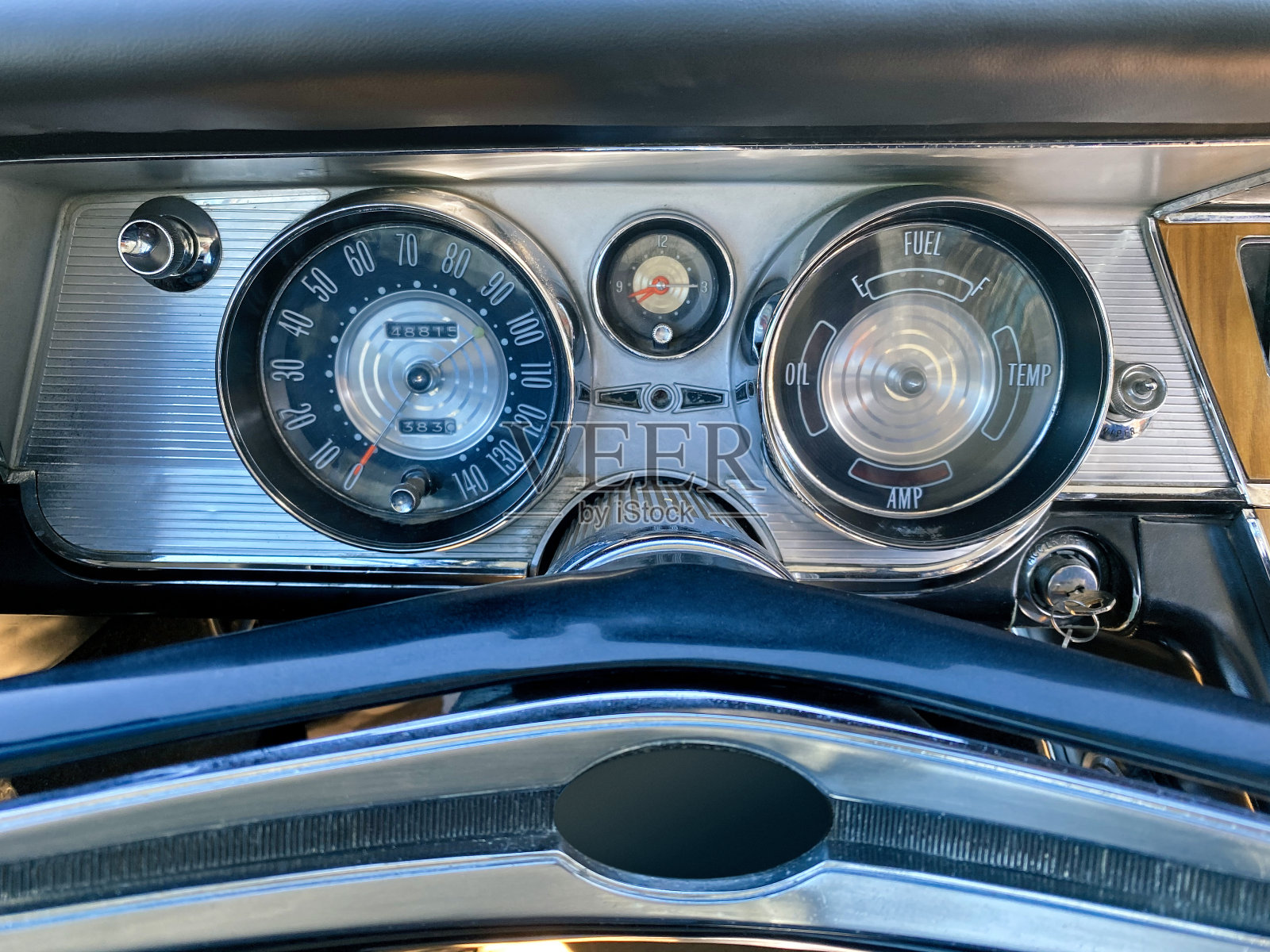 经典美国车的细节照片摄影图片