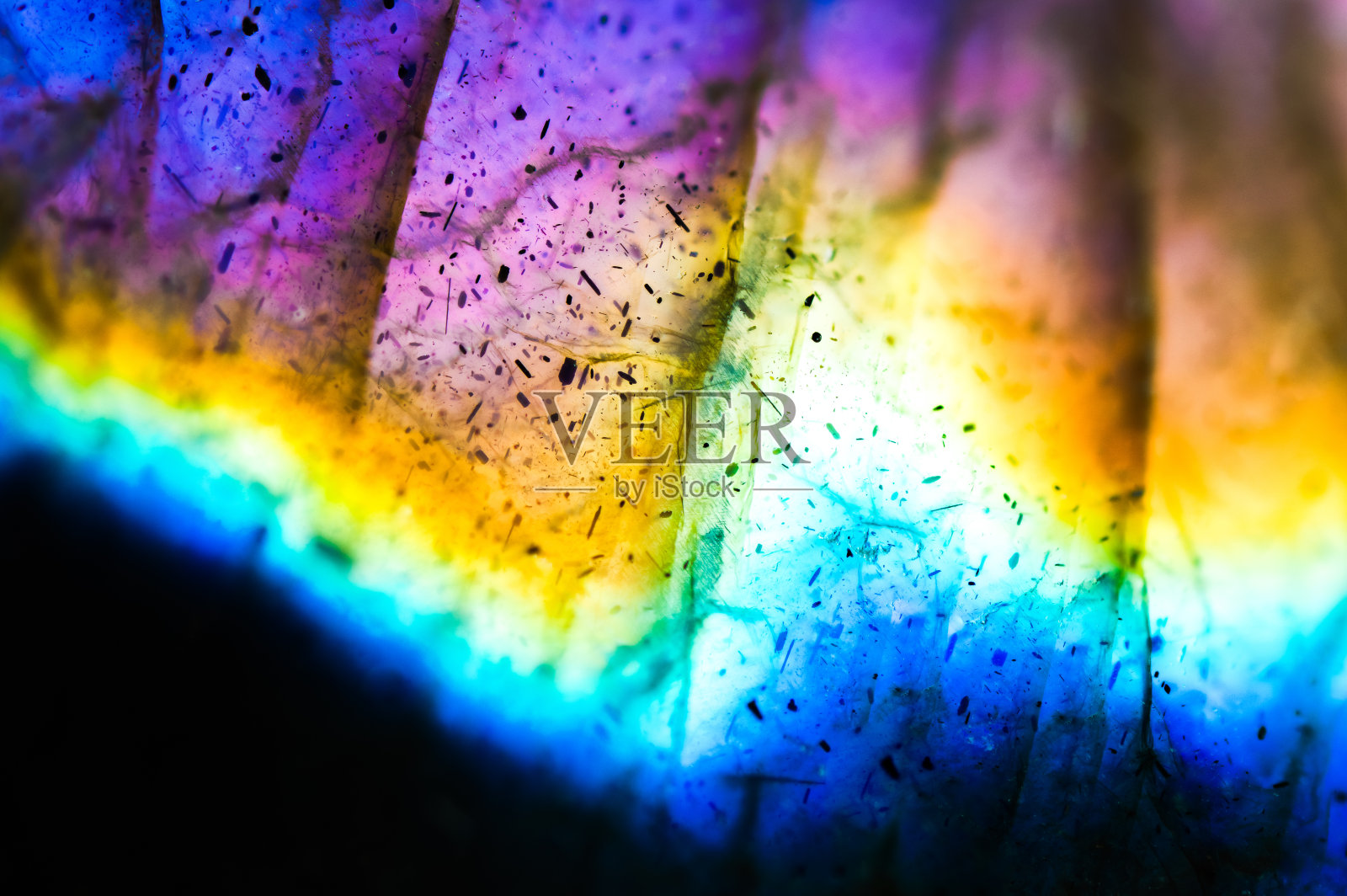 拉布拉多石宏观细节近景宝石照片摄影图片