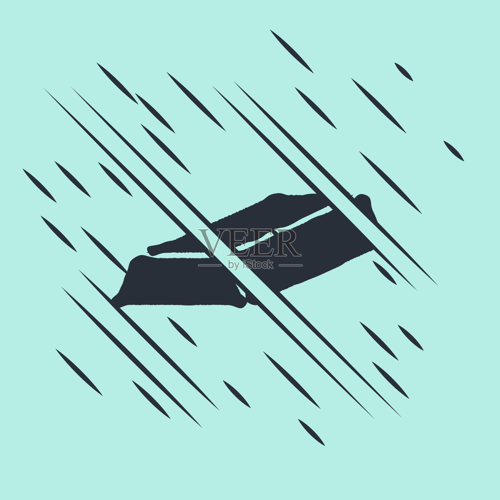 黑色金色条图标孤立在绿色背景上插画图片素材