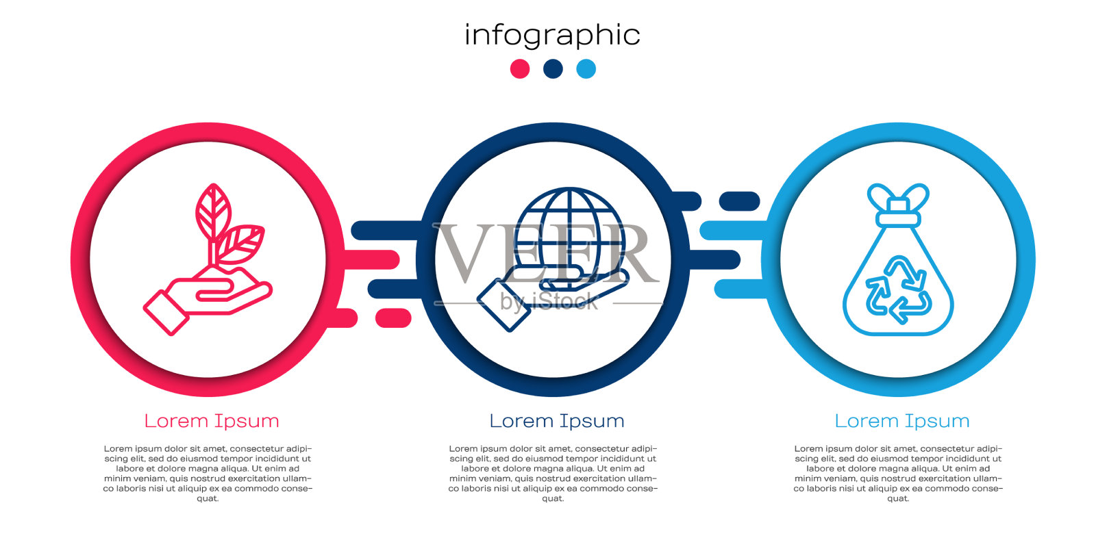 手持地球仪设置生产线插画图片素材