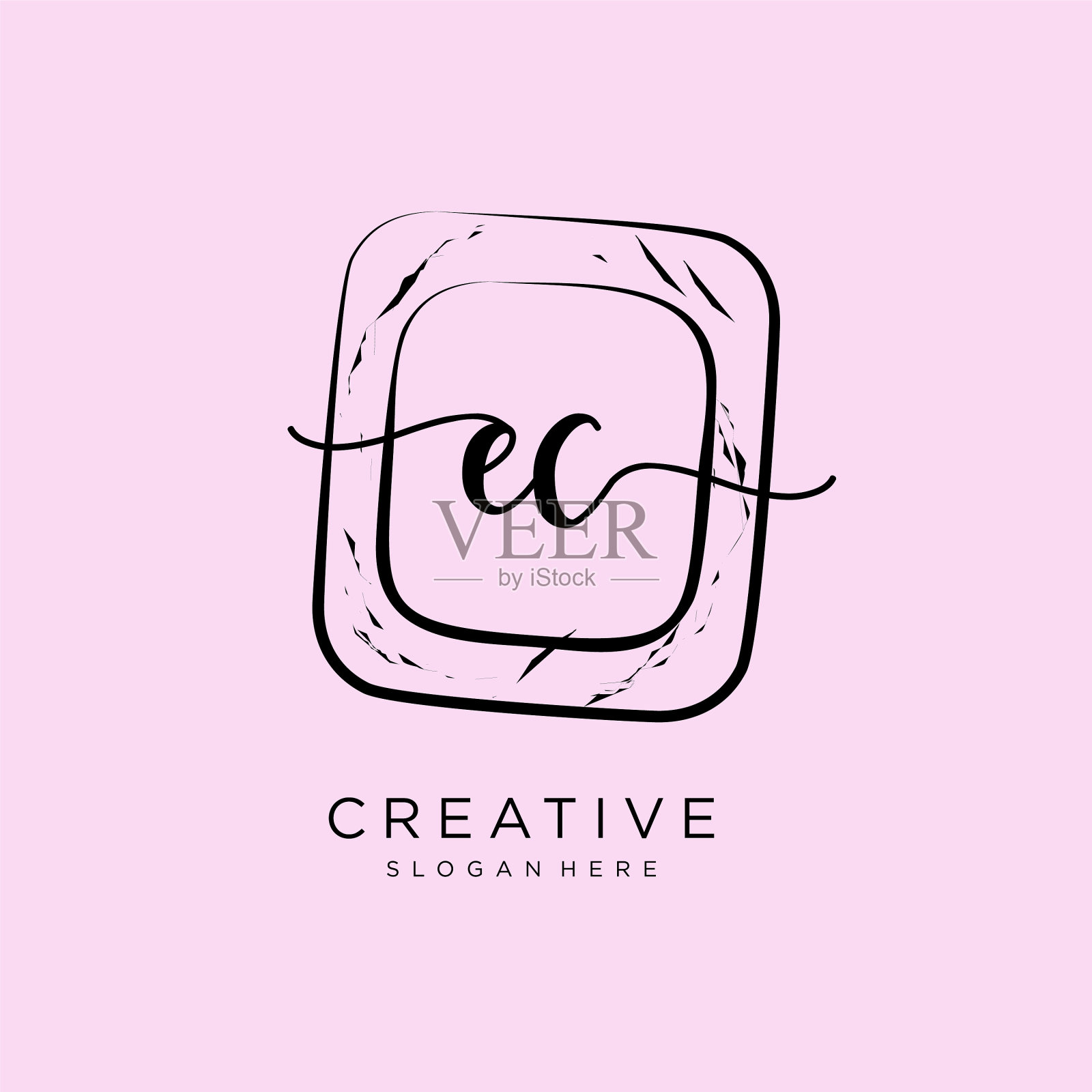 Ec初始手写标识模板插画图片素材