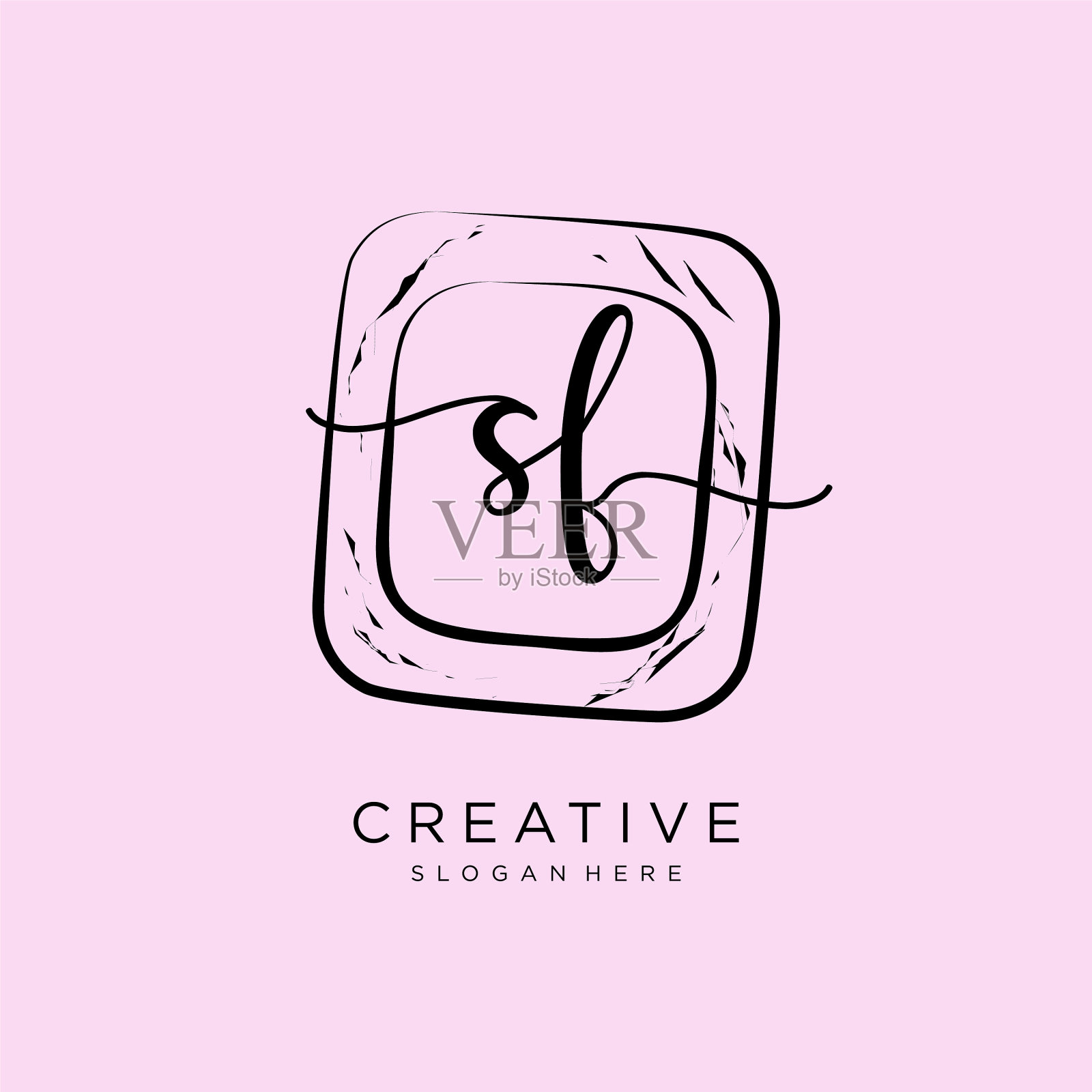 Sf初始手写标识模板插画图片素材