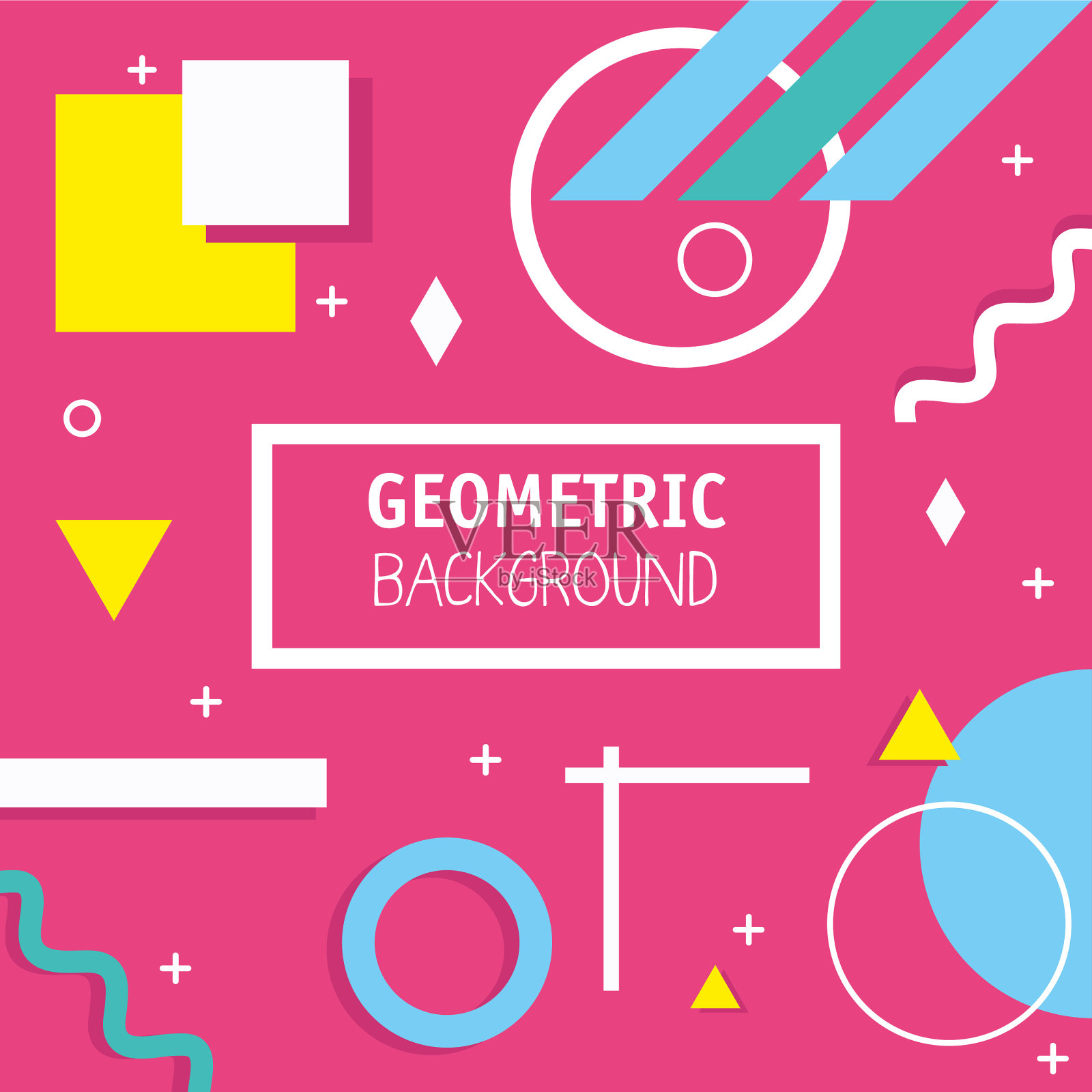 粉红色几何最小的背景插画图片素材