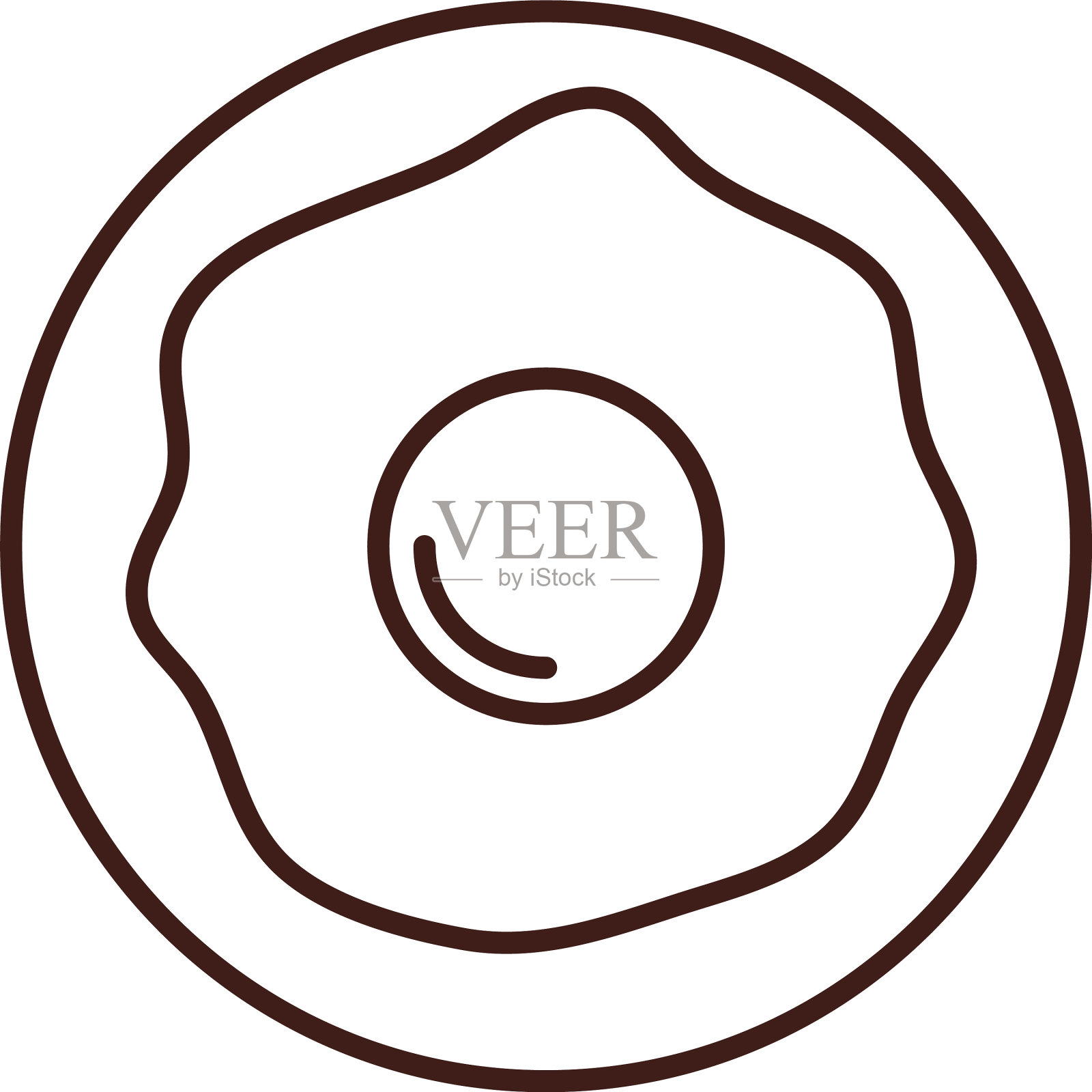 早餐上盘煎蛋线式设计元素图片