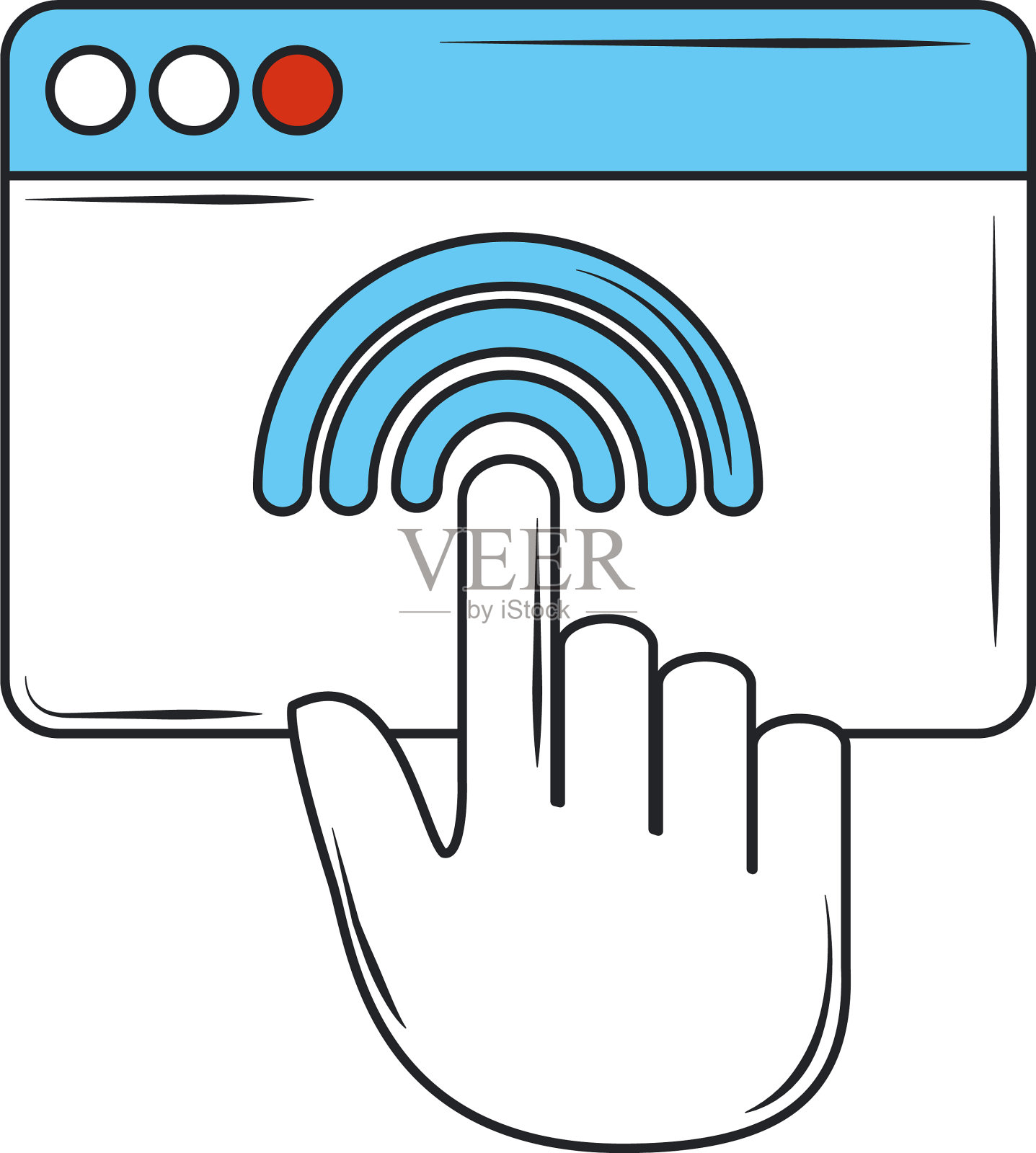 Web开发wifi点击创建数字设计元素图片