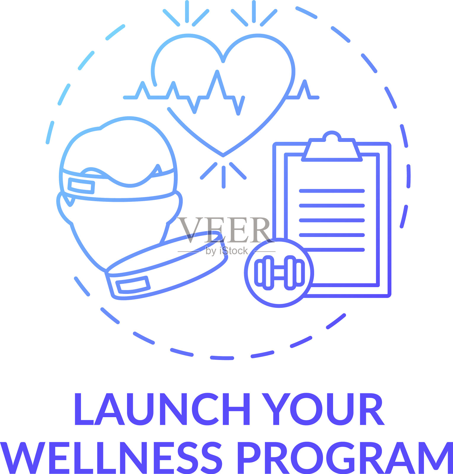 启动健康计划概念图标插画图片素材