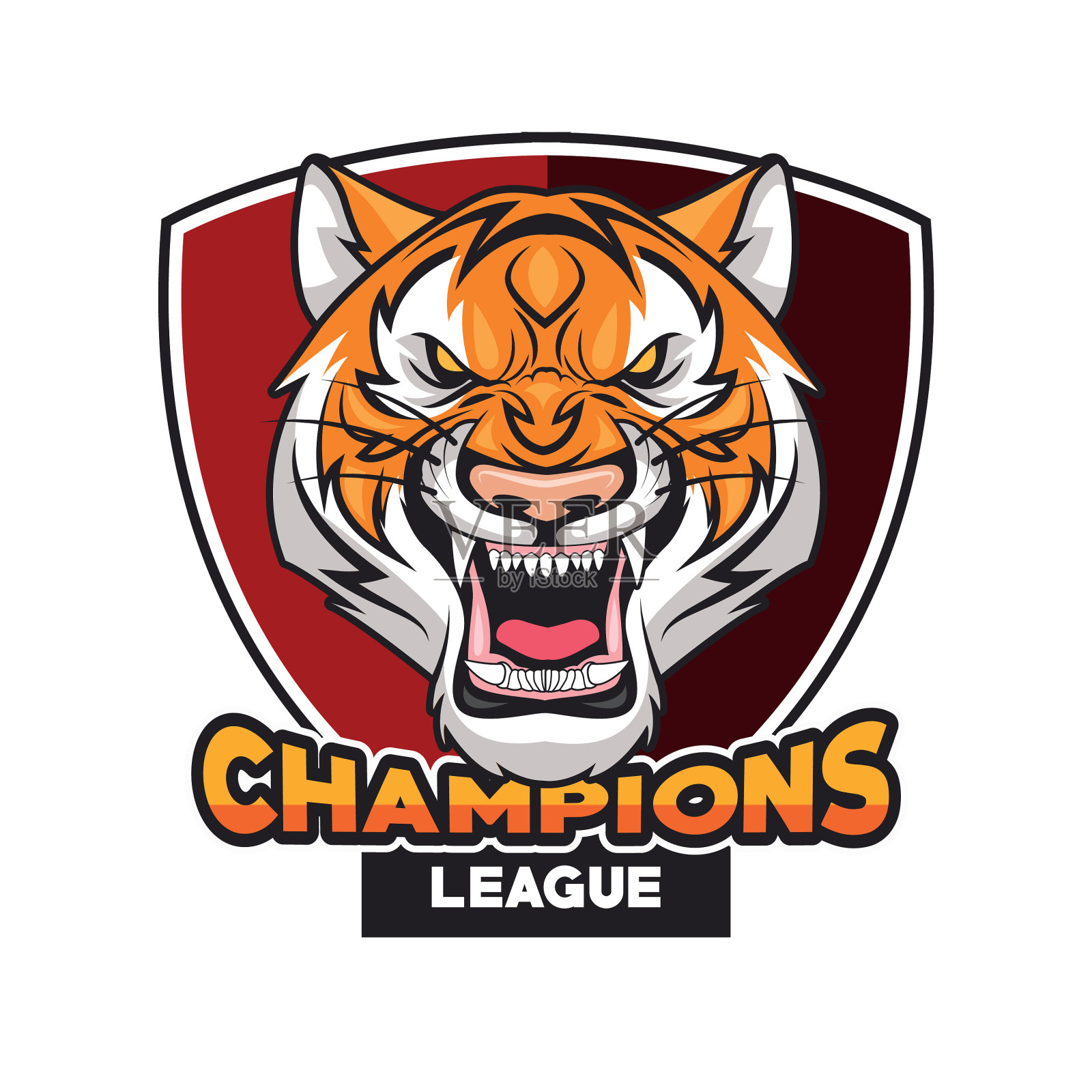 动物野生的头字符与字母插画图片素材