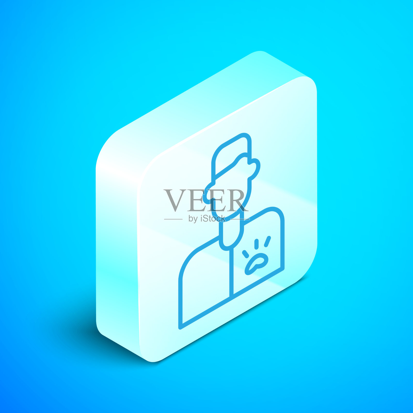 等距线兽医医生图标孤立插画图片素材