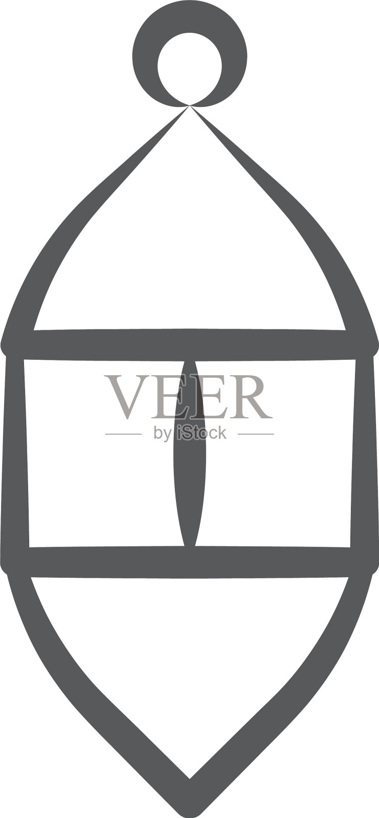 伊斯兰教的灯插画图片素材