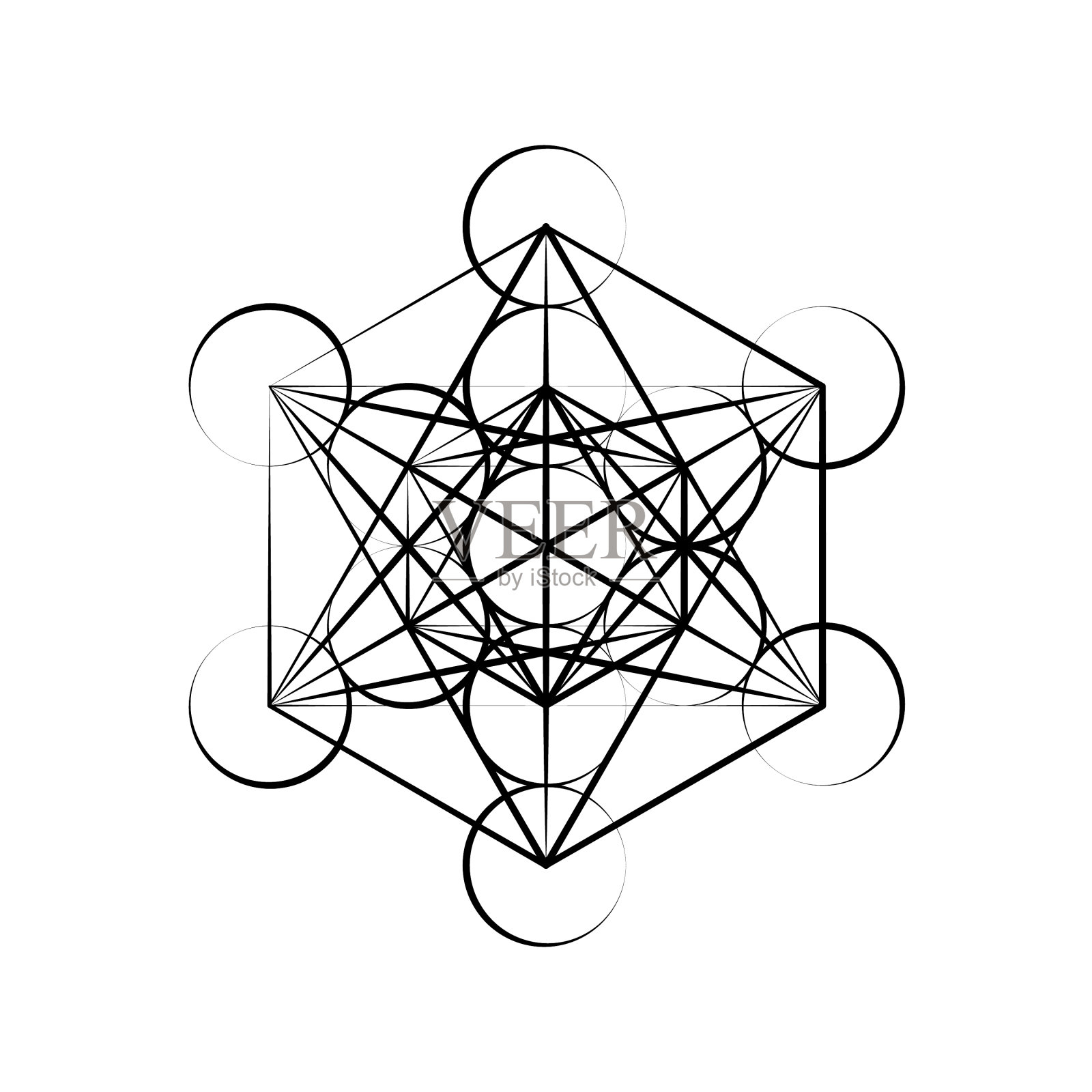 六边形的轮廓剪影