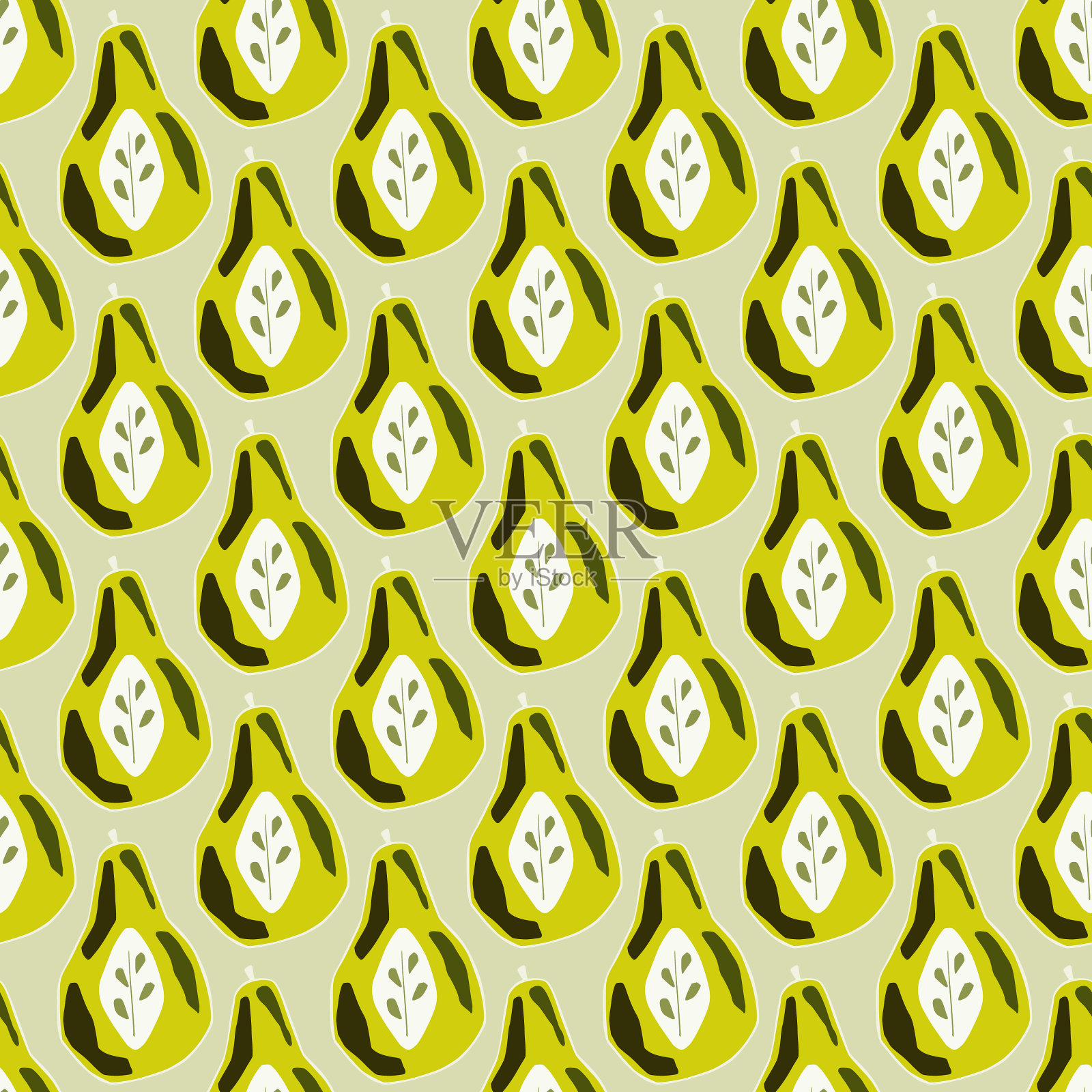 摘要鲜亮无缝花纹用小梨插画图片素材