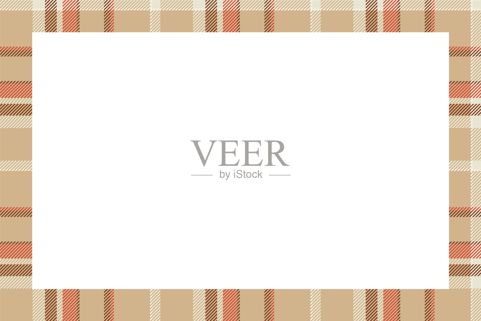 复古框苏格兰边界图案复古插画图片素材