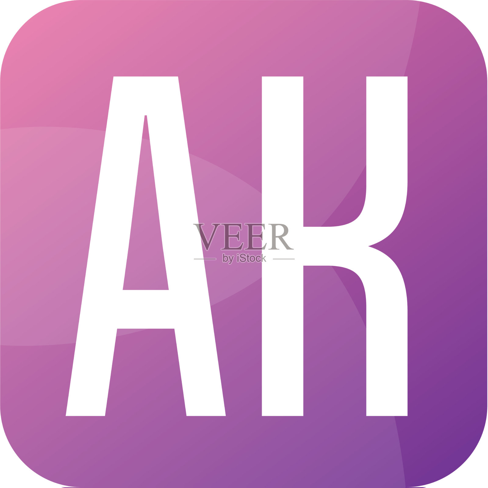 Ak字母标志设计风格简约图标素材