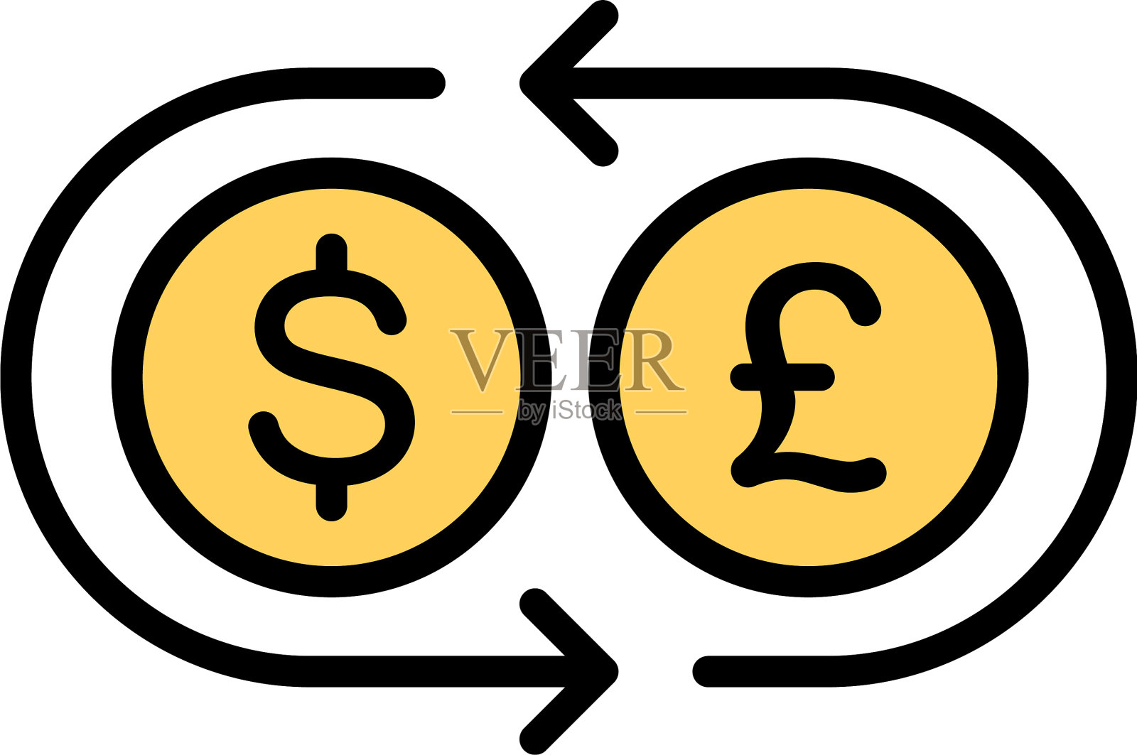 货币兑换图标插画图片素材