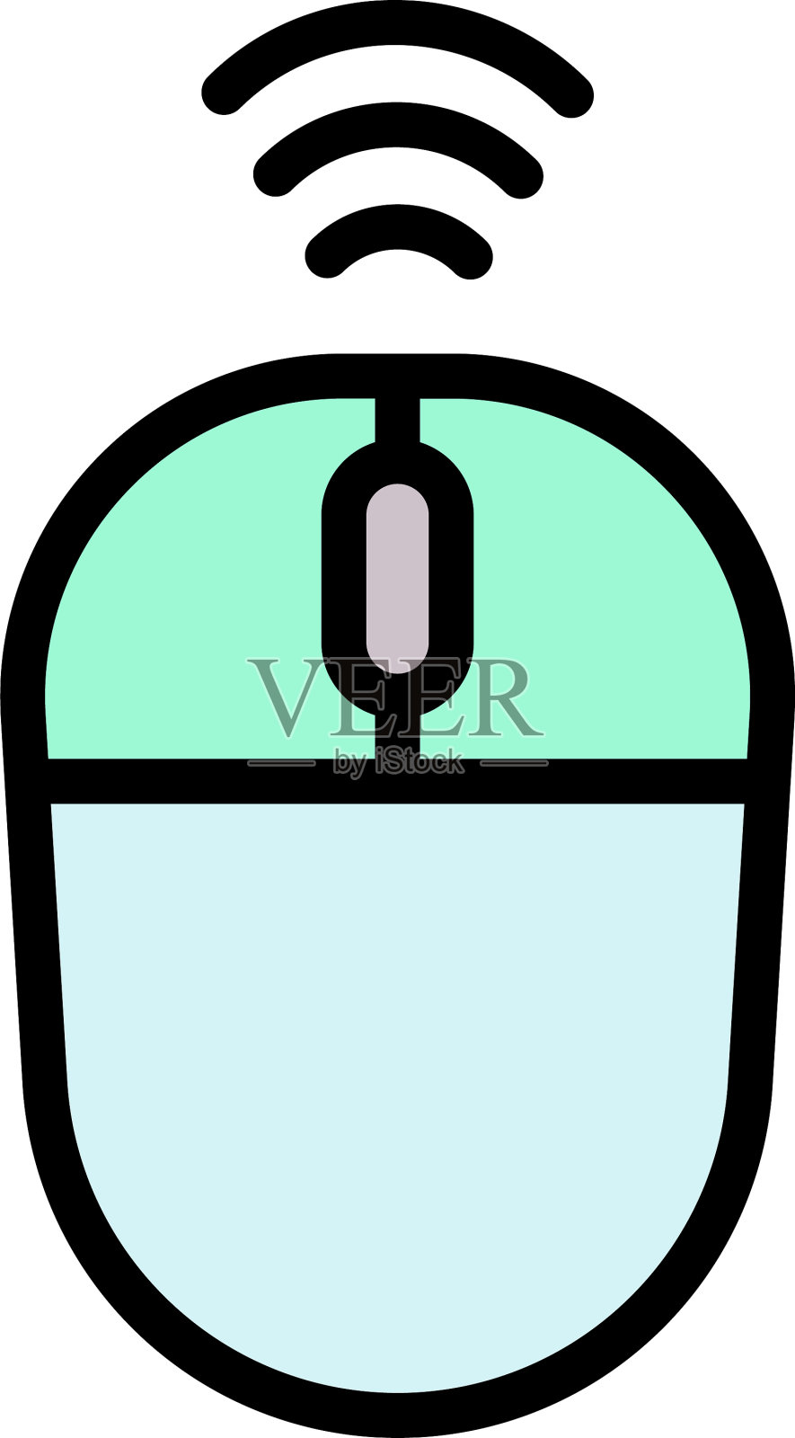 无线鼠标图标插画图片素材