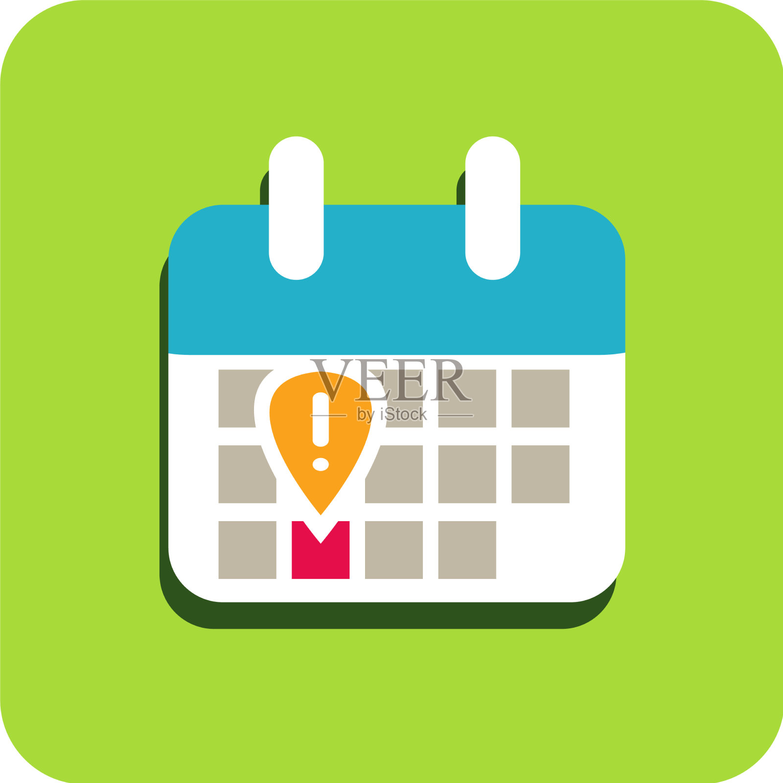 平的日历图标设计元素图片