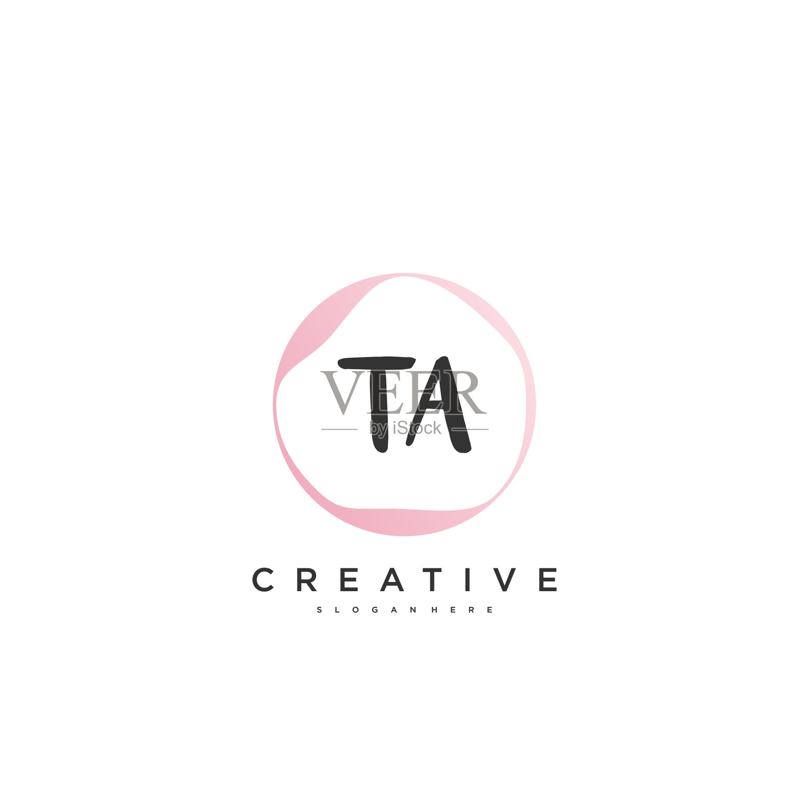 塔美最初的标志手写标志艺术插画图片素材