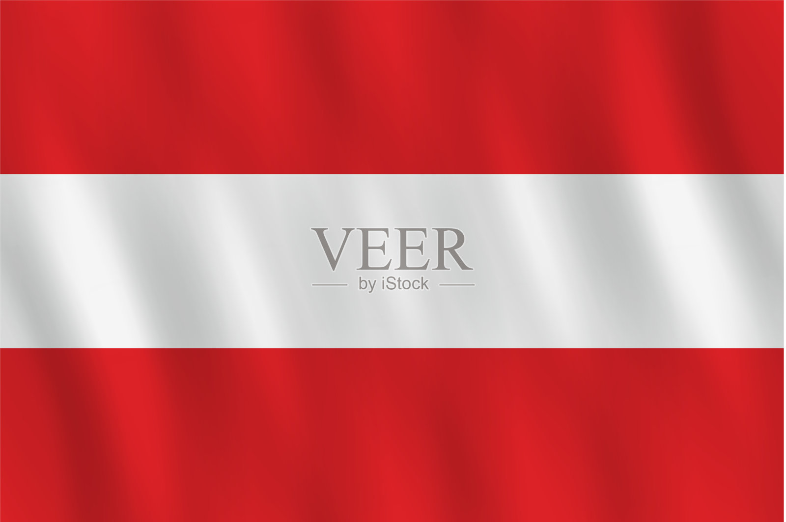 奥地利国旗与挥舞效应官方插画图片素材