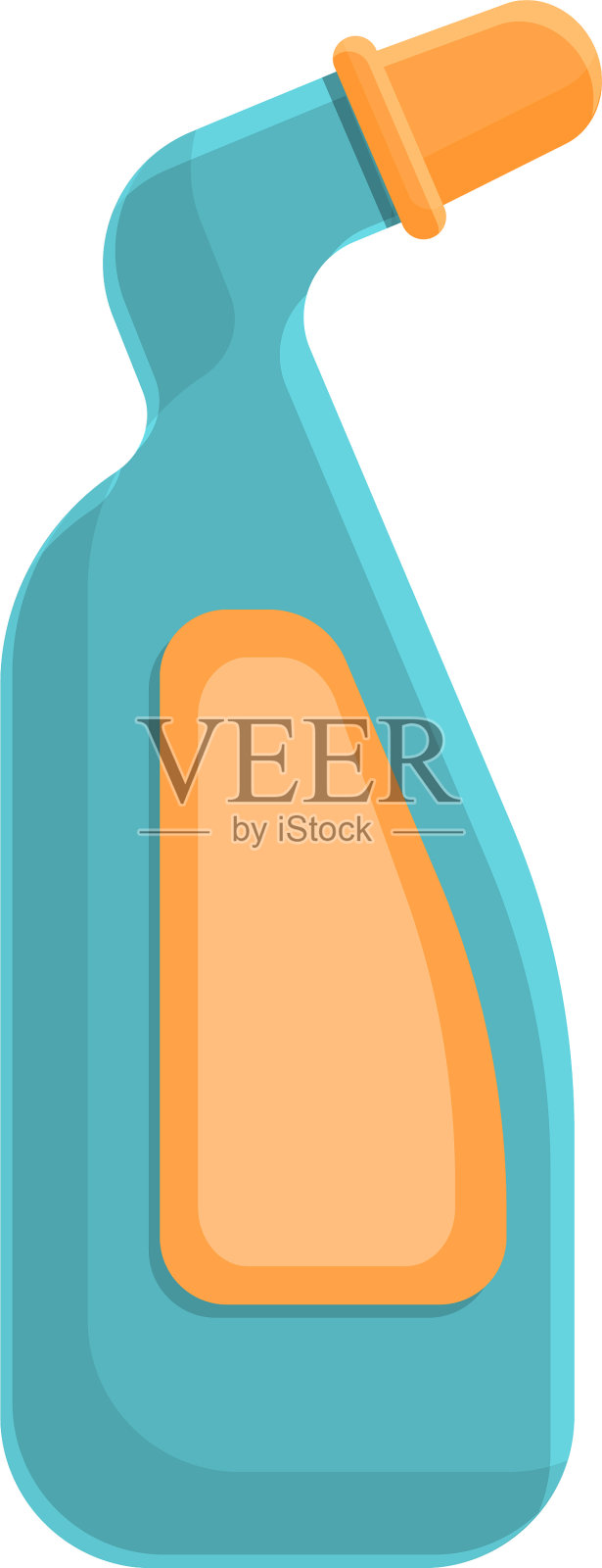 洗涤剂瓶图标卡通风格设计元素图片