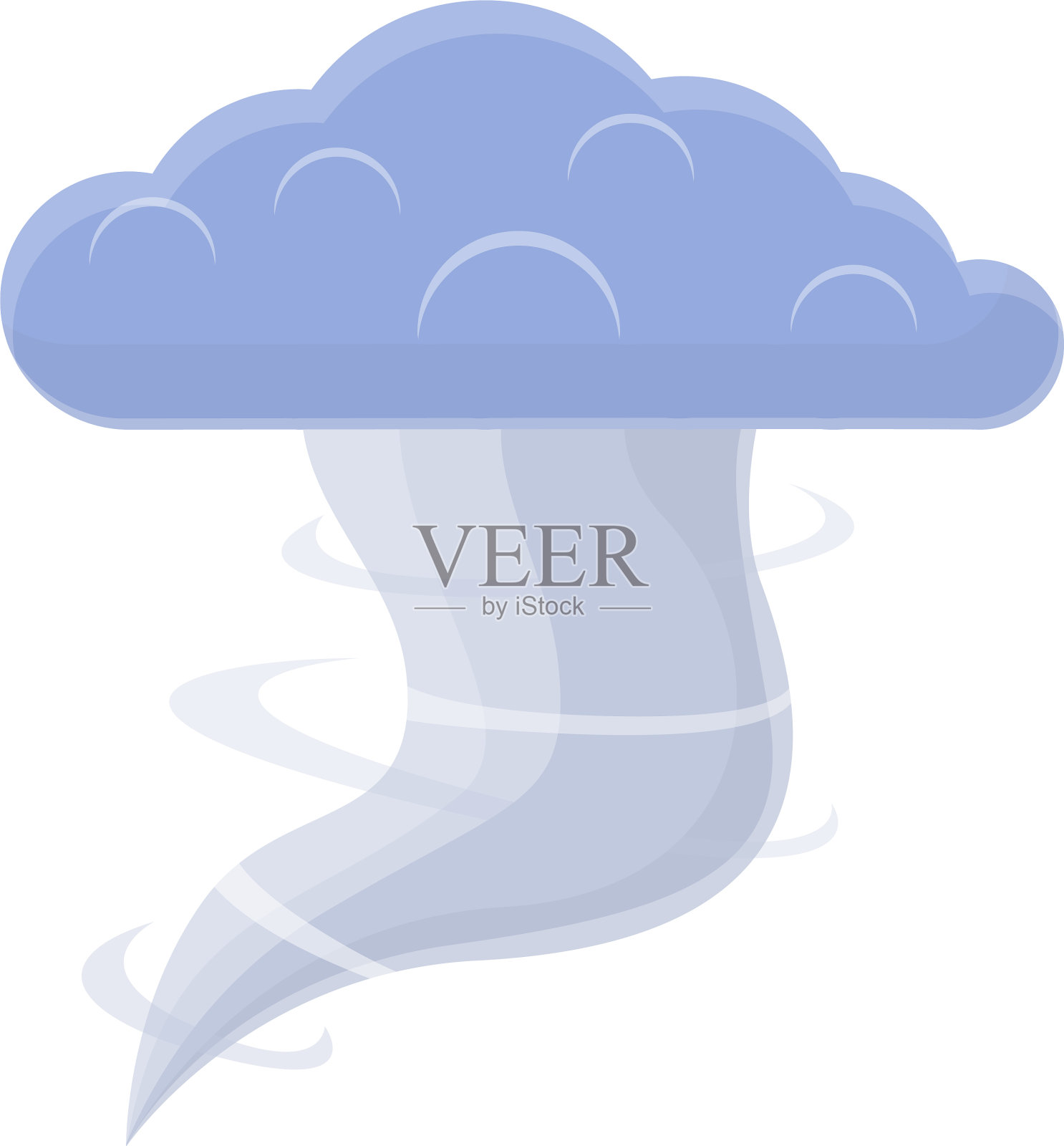 风暴坏天气图标卡通风格设计元素图片