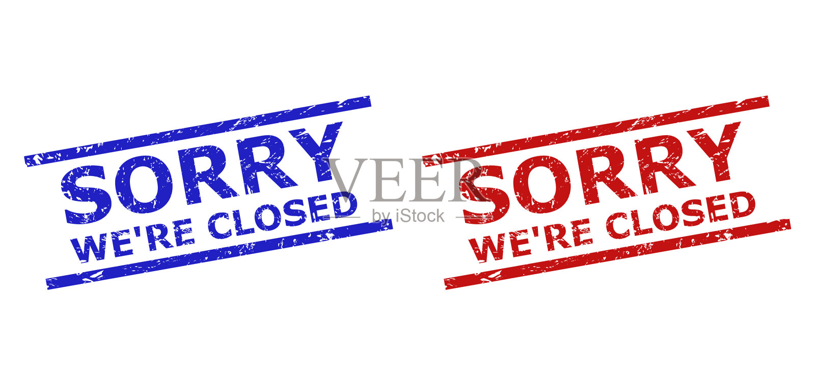 抱歉，我们是带有垃圾纹理的封闭封条插画图片素材