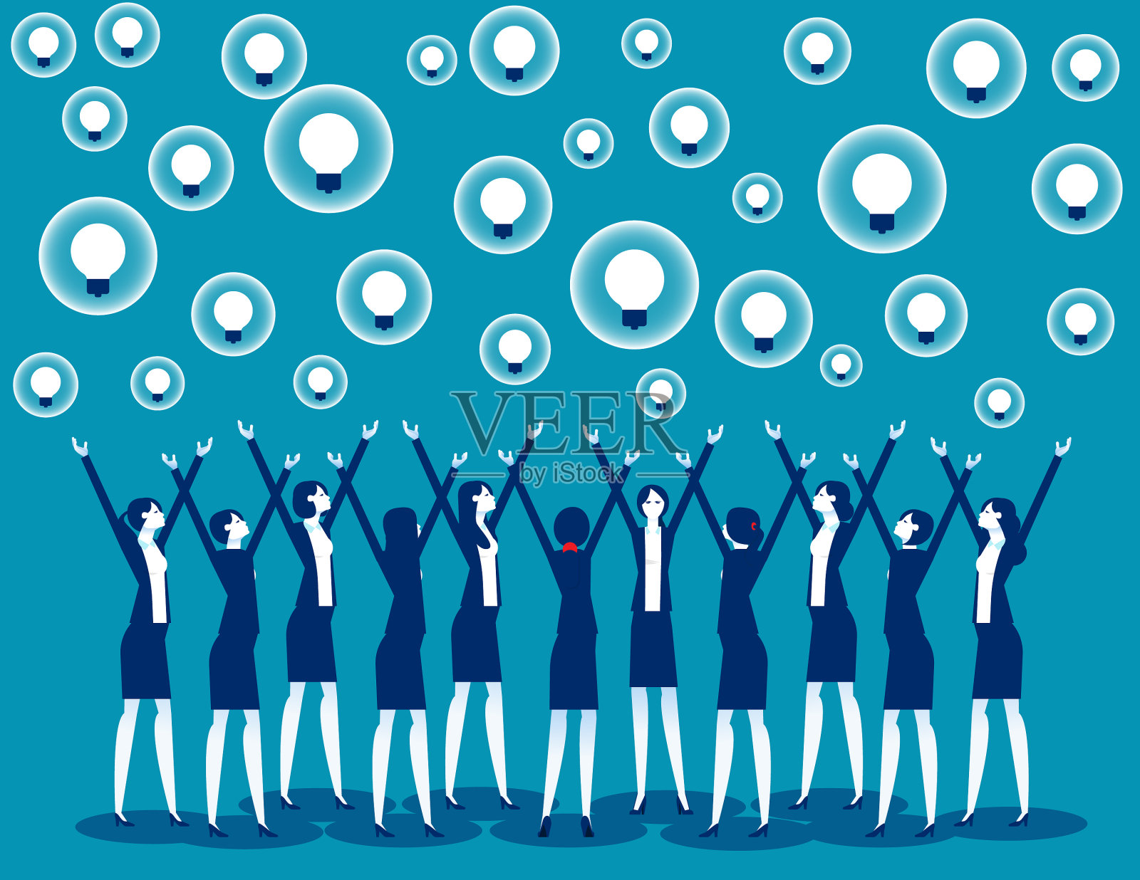 让人们集思广益插画图片素材