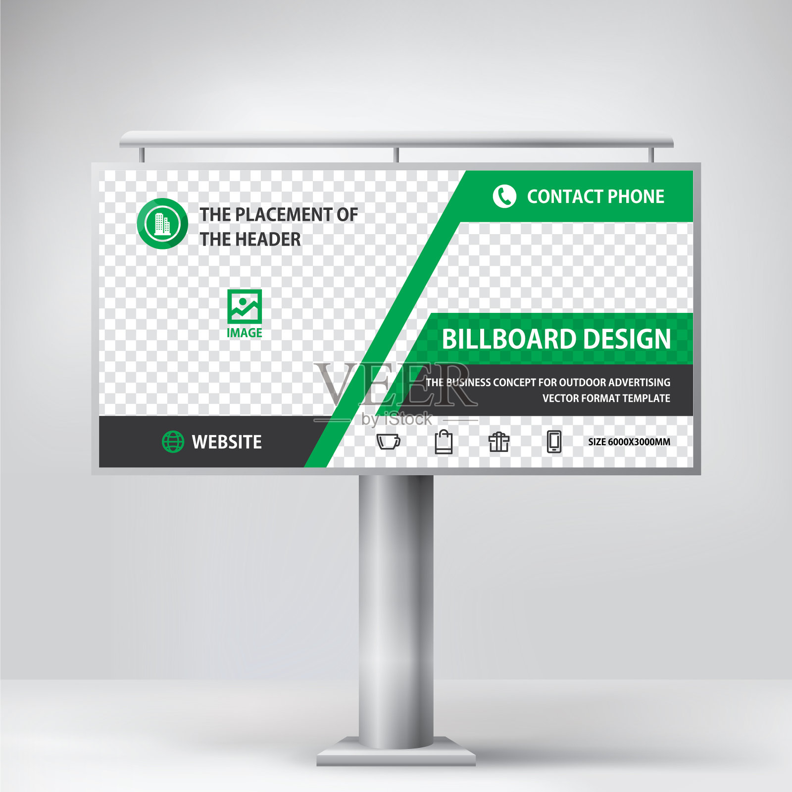 广告牌模板用于广告商品和广告插画图片素材