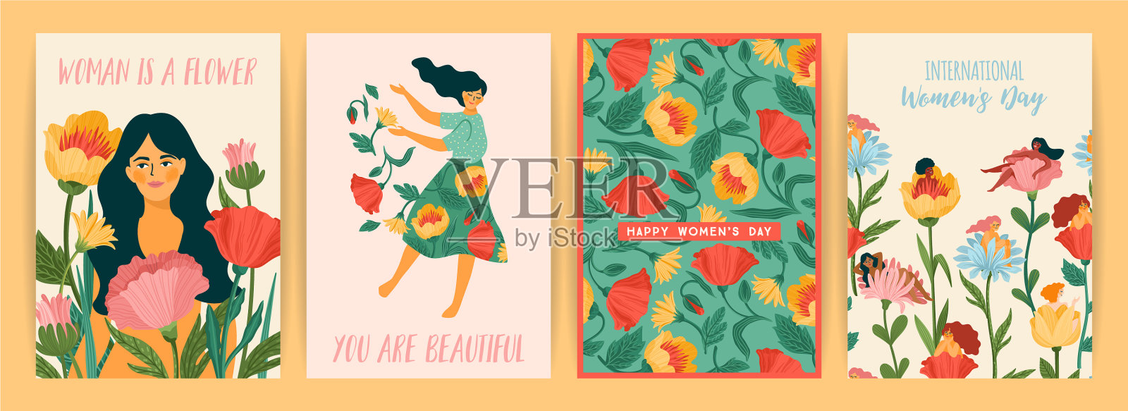 国际妇女节设置模板设计模板素材