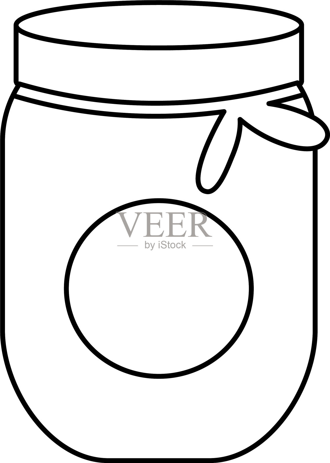 图标果酱瓶线条风格设计元素图片