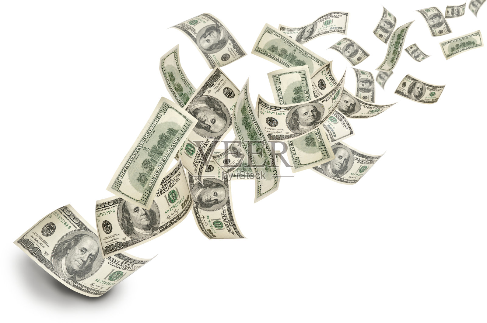 在白人身上飞美元照片摄影图片