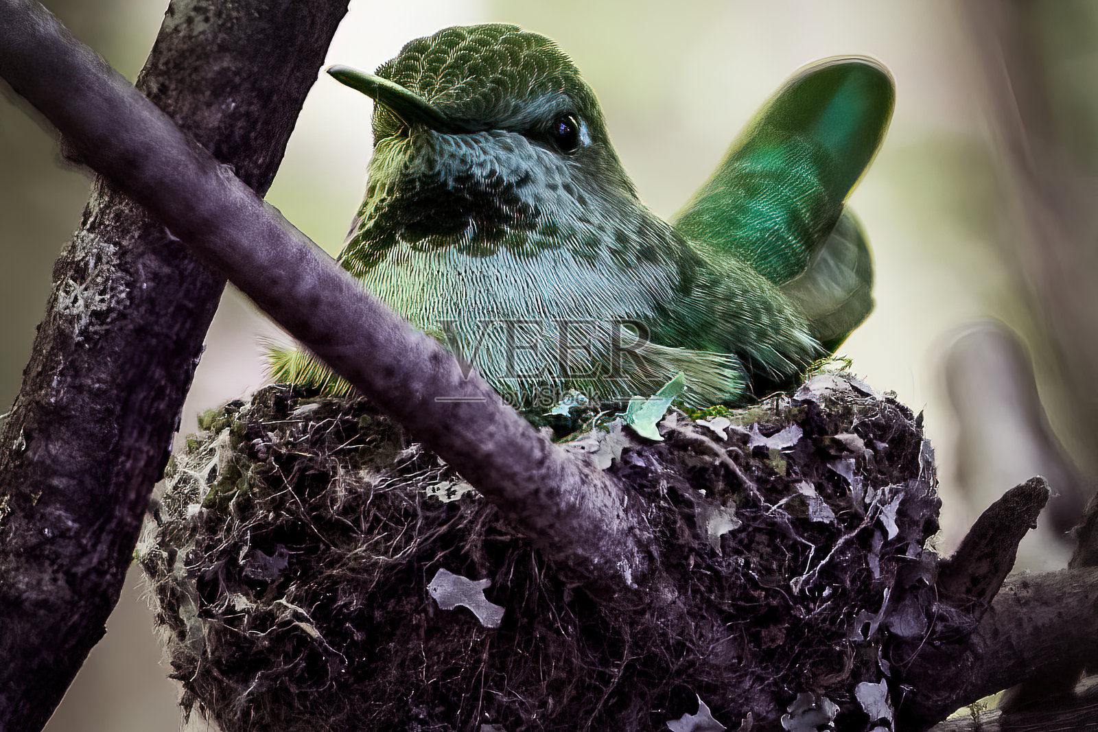 安娜的蜂鸟巢照片摄影图片