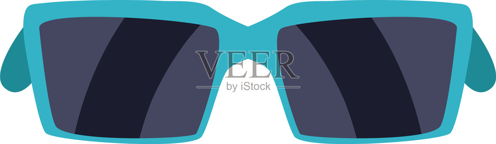 运动太阳镜平面风格的图标设计元素图片