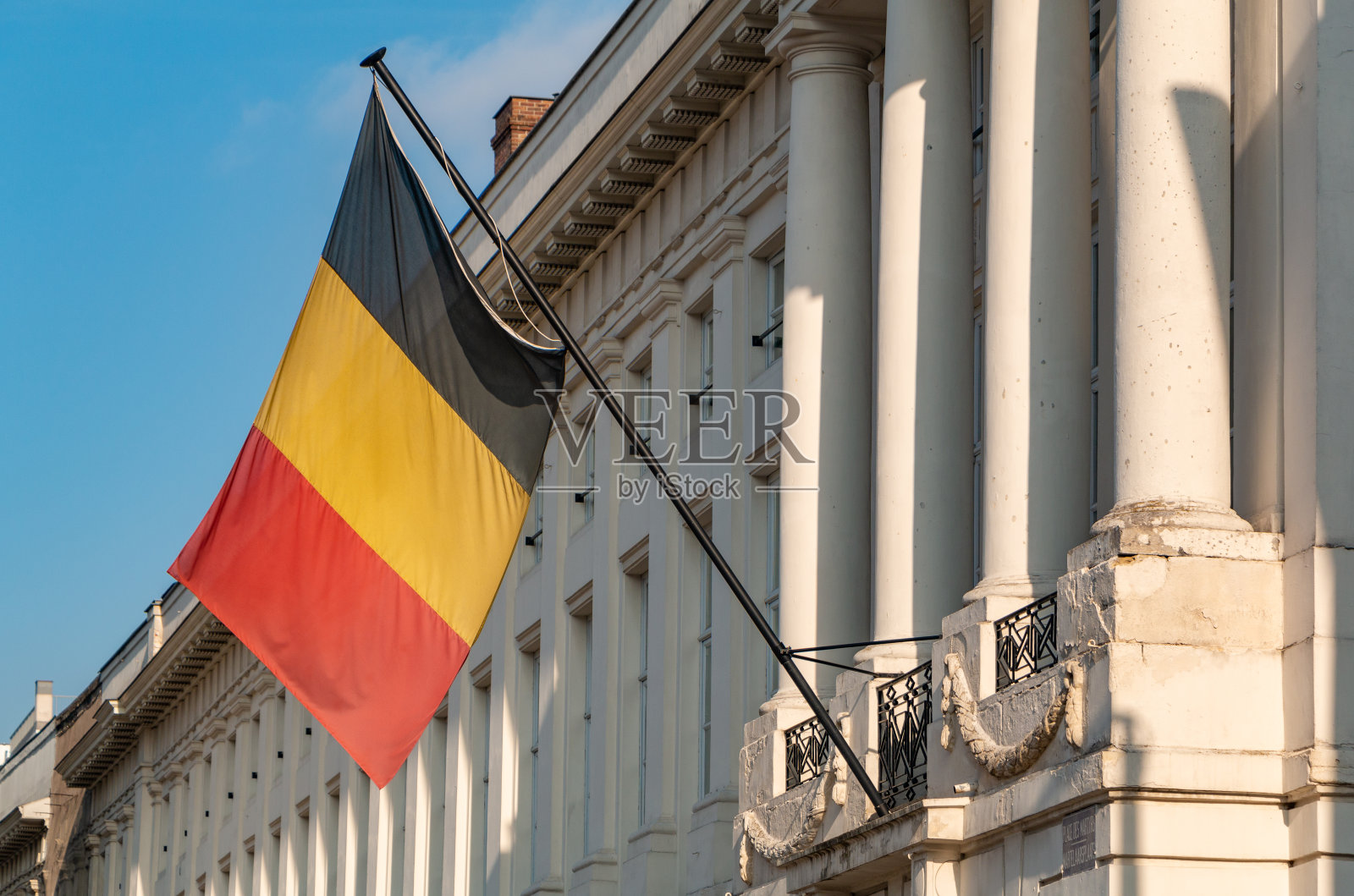 烈士广场比利时国旗照片摄影图片