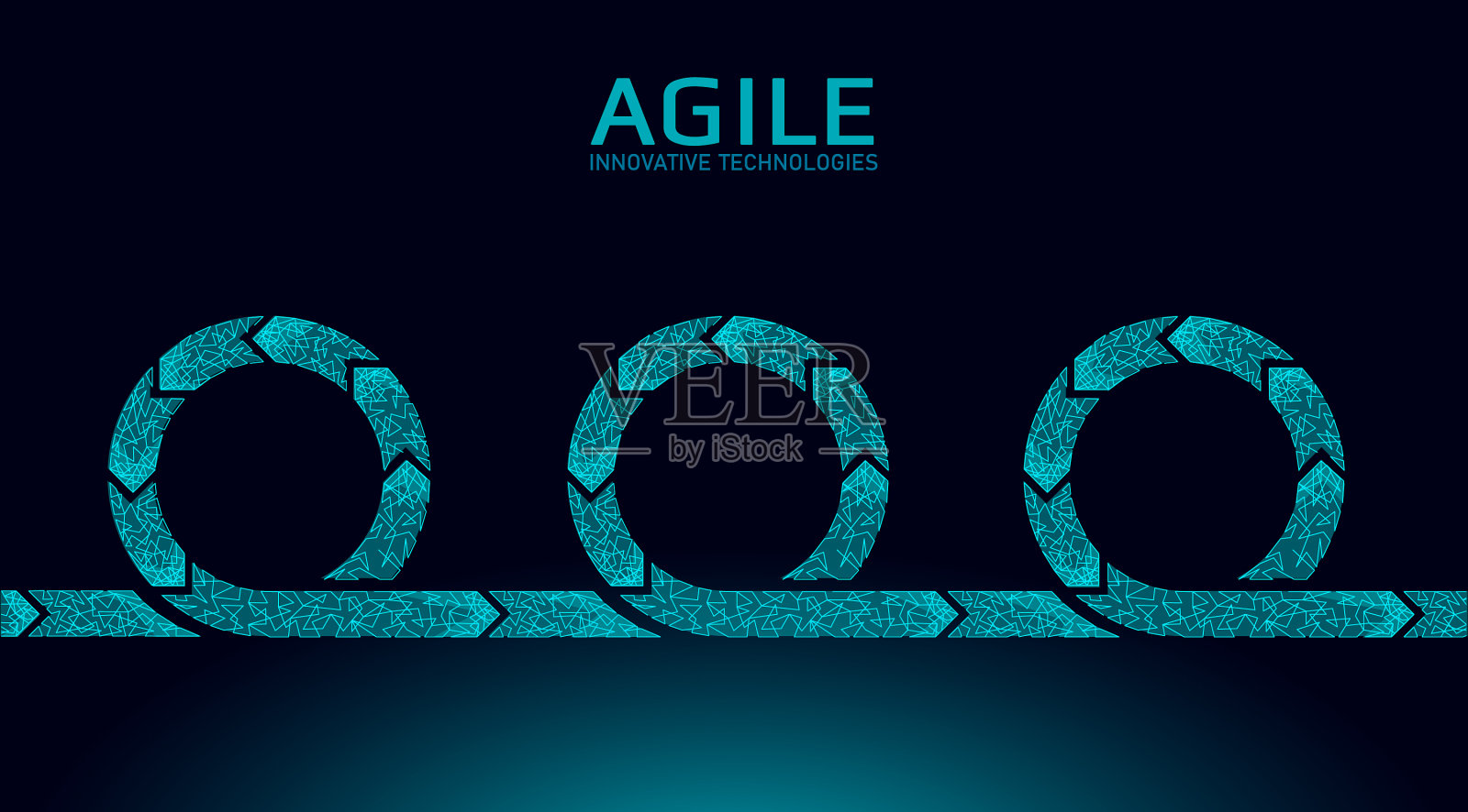 敏捷开发项目生命周期测试系统插画图片素材