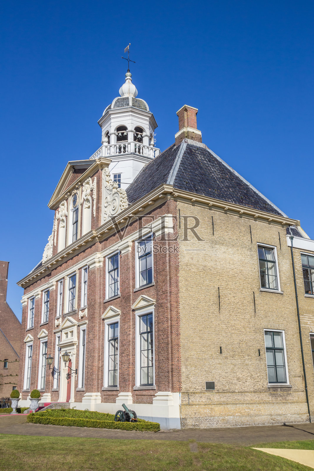 历史大厦Crackstate在Heerenveen的中心照片摄影图片