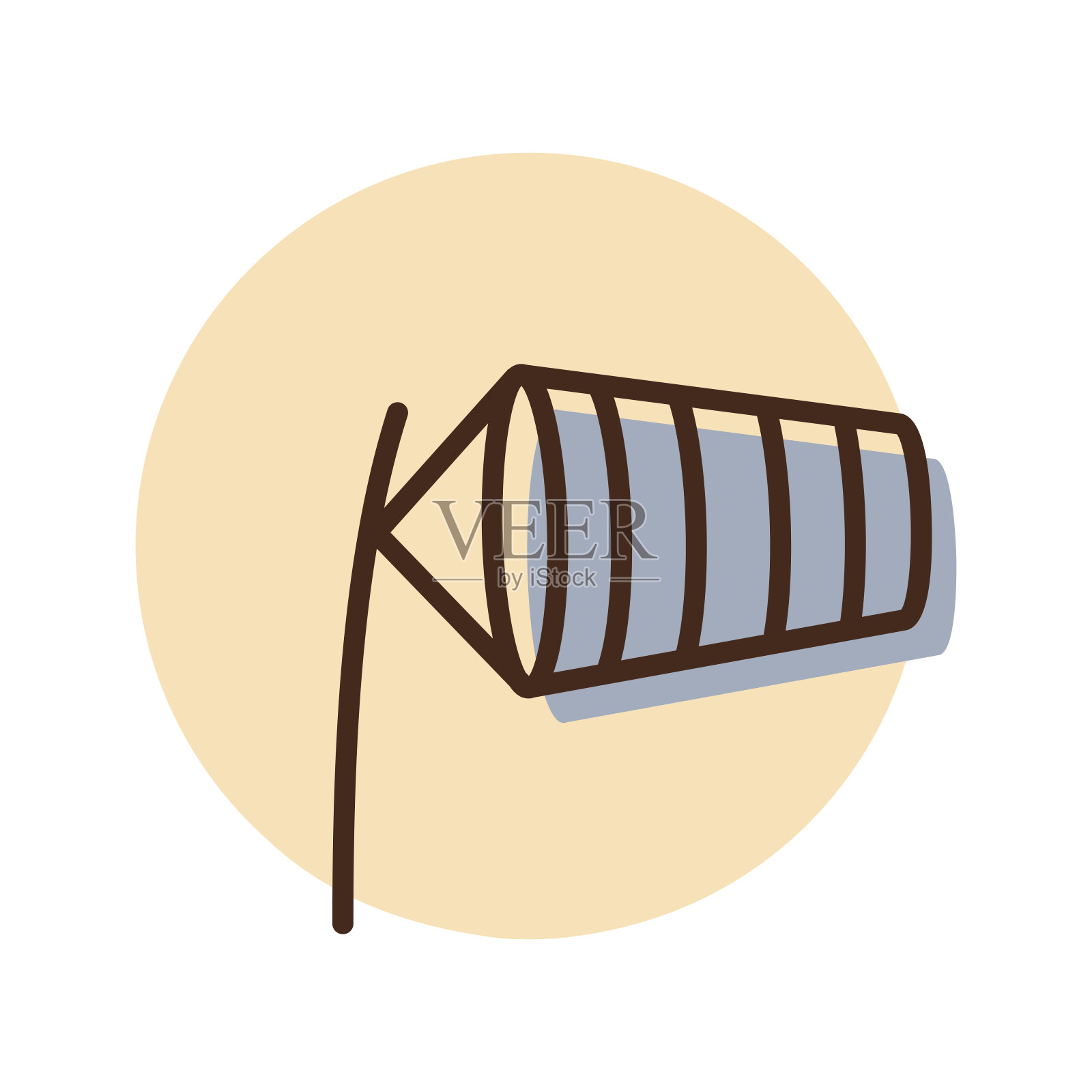 风筒膨胀风矢量图标插画图片素材