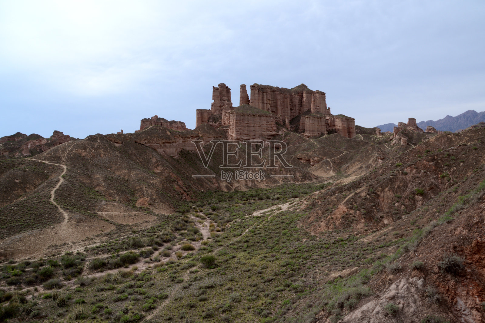 甘肃省张掖冰沟丹霞地质公园罗浮岩照片摄影图片