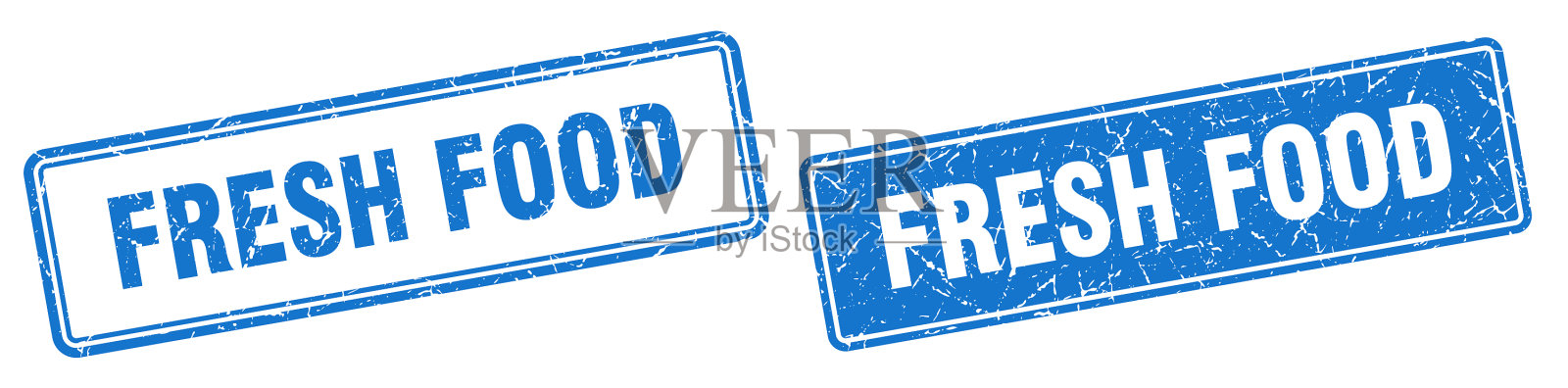 新鲜食品券设置新鲜食品广场垃圾标志插画图片素材