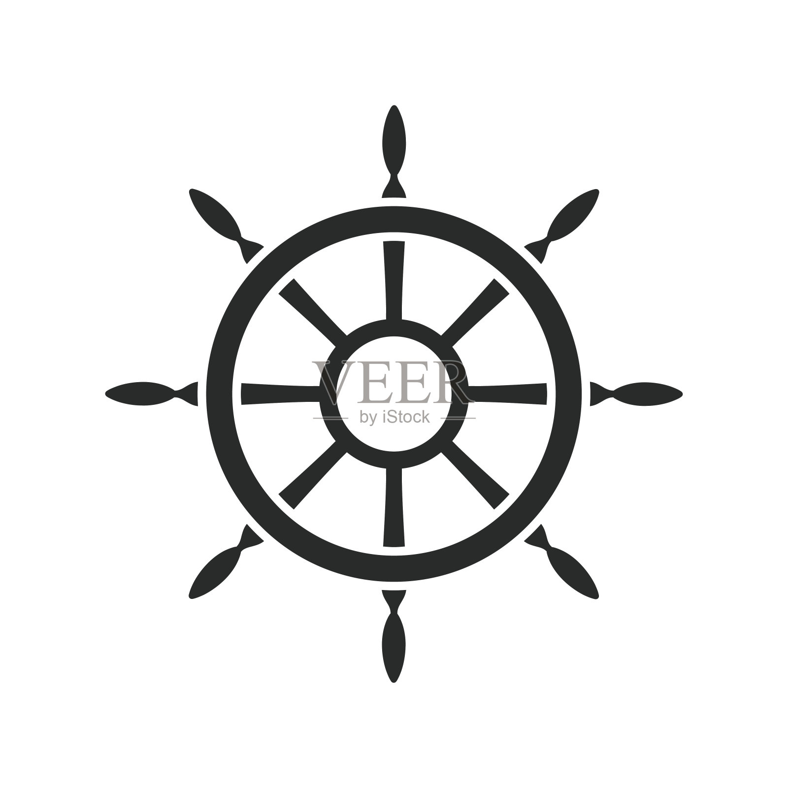 船的车轮图标矢量设计插图插画图片素材
