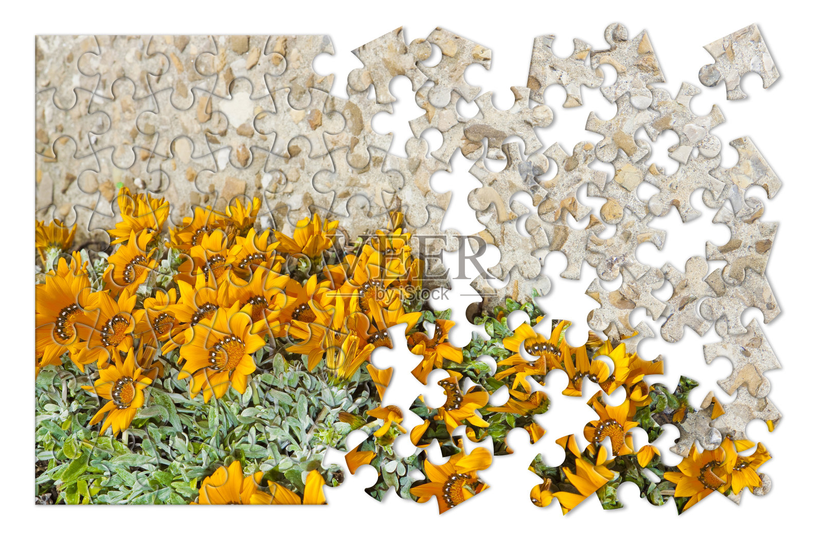 弹簧概念的拼图形状照片摄影图片