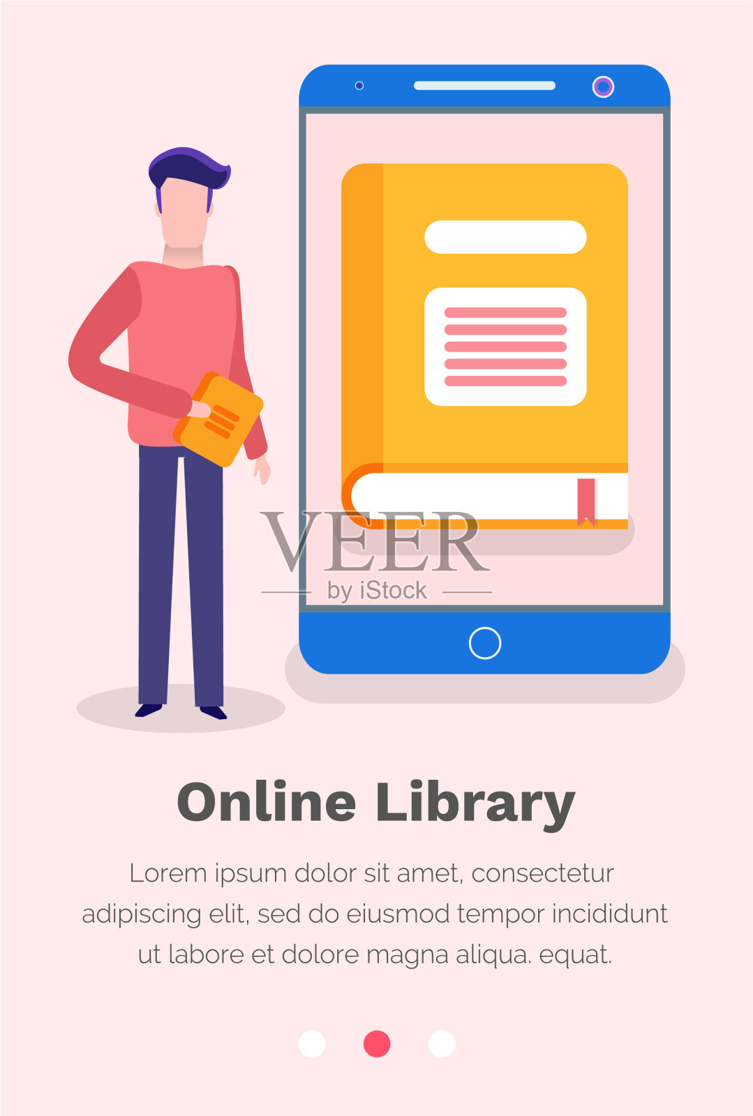 在线阅读书籍的网站设计模板素材