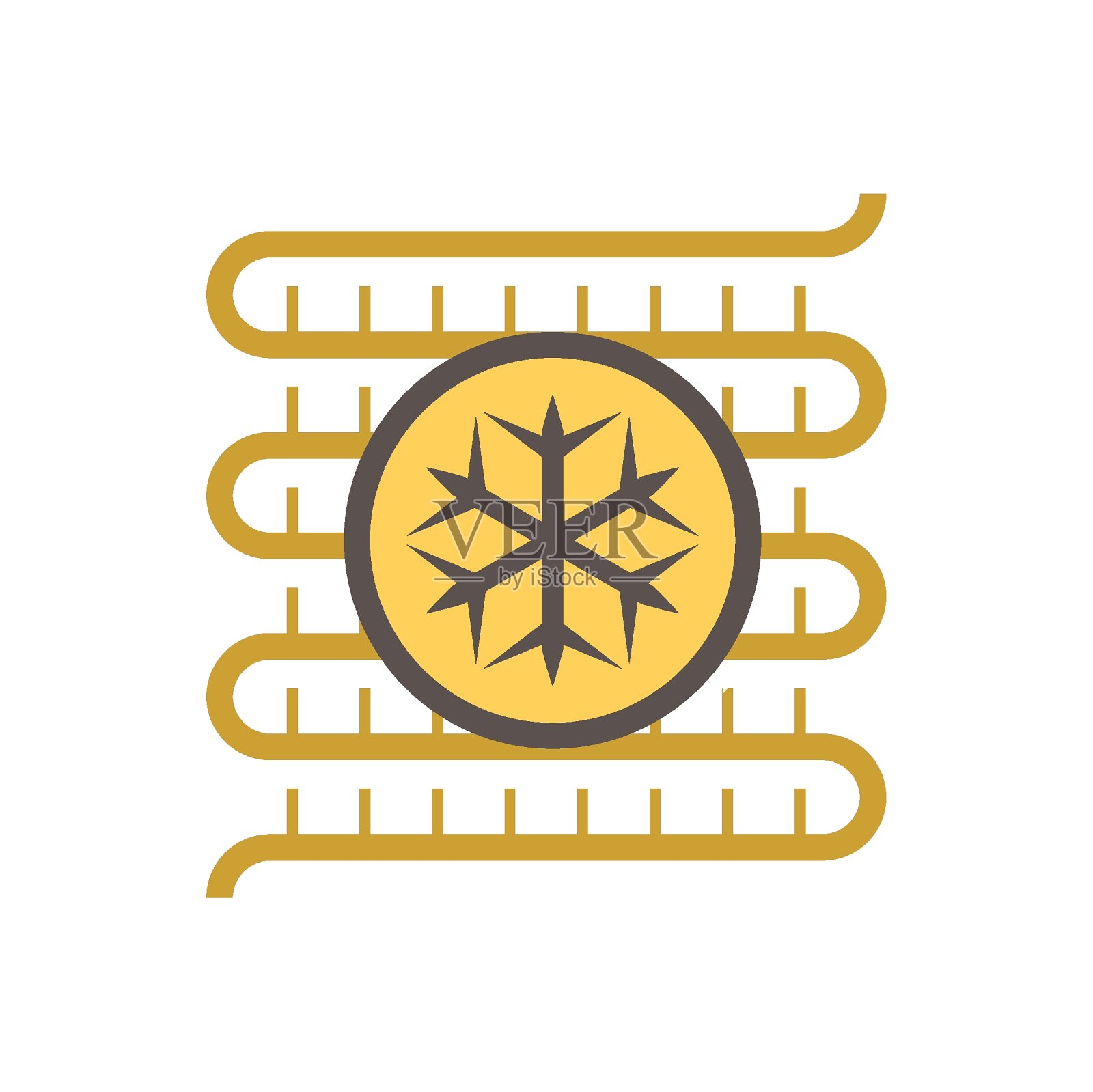 冷凝器线圈矢量图标设计