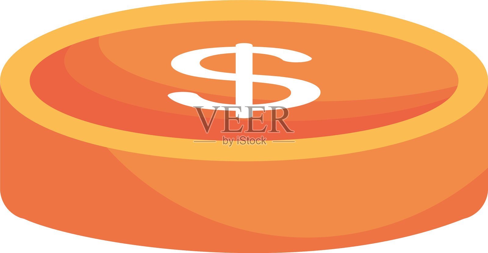 钱币硬币图标设计多彩设计元素图片